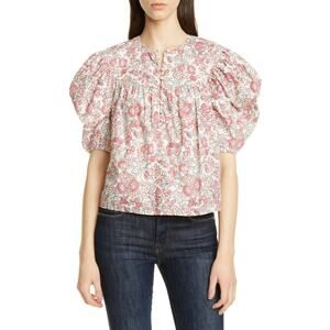 La Vie by Rebecca Taylor Falaise Floral Cotton Blouse